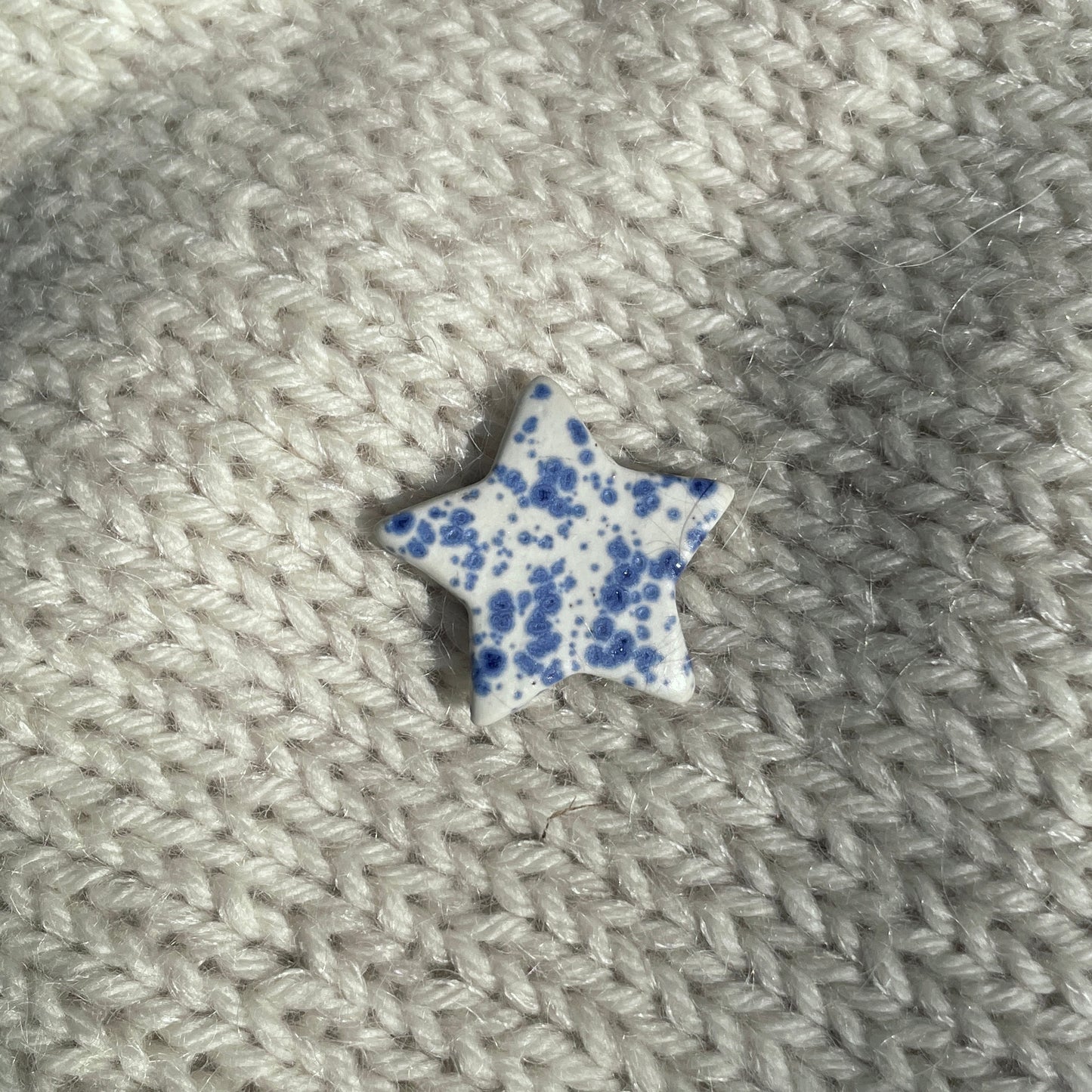 Blue Speckle Star Brooch