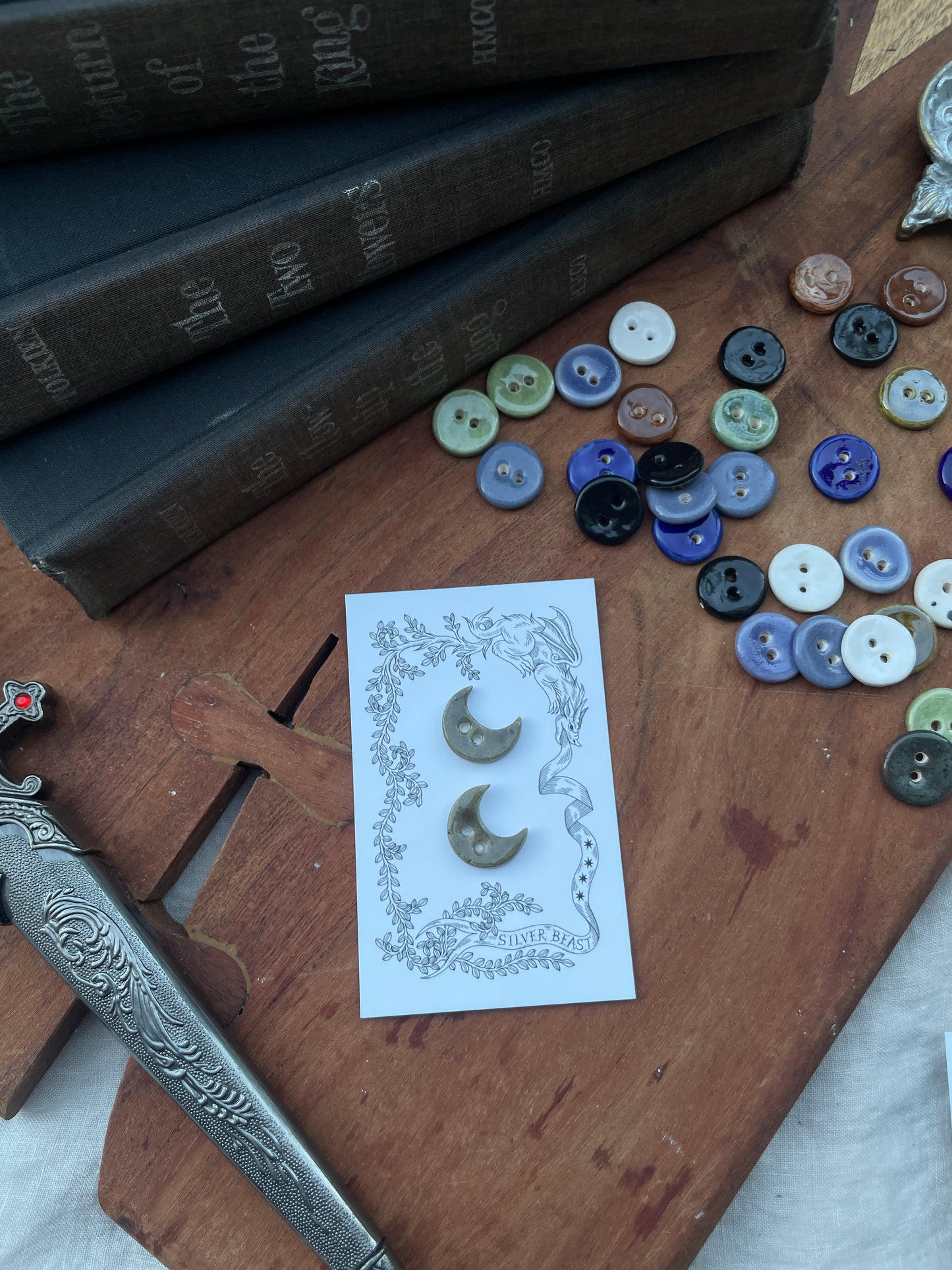 18mm Moon Buttons (set of 2)