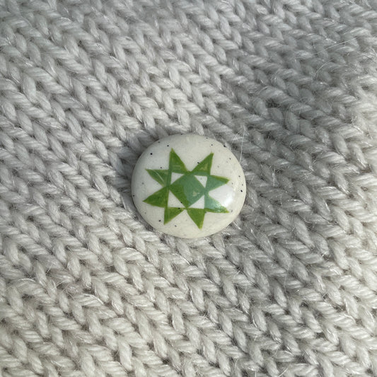 Moss Quilt Star Brooch